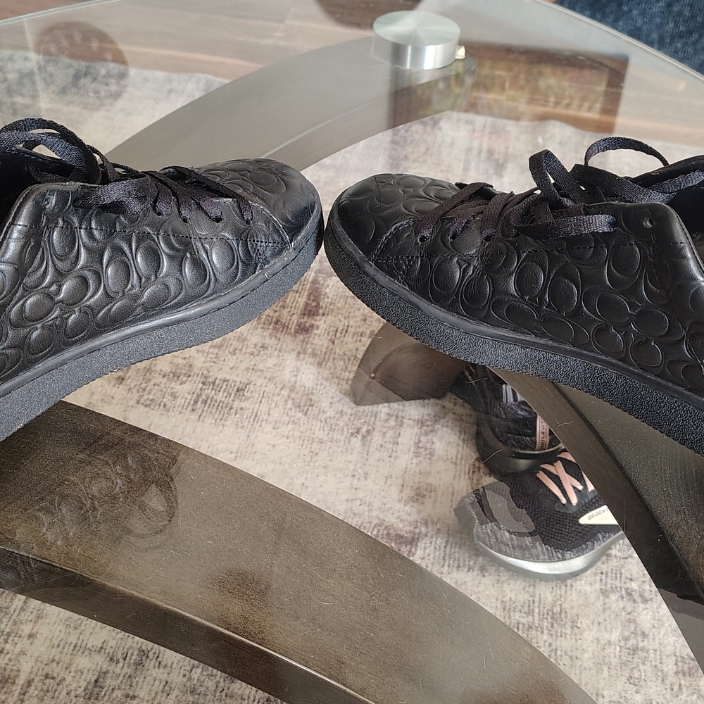 Coach Black Embossed Sneakers - Picture 5 of 7